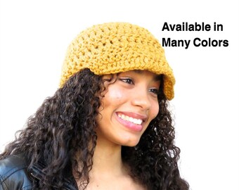 Crochet Headband, Headband with Brim, Ear Warmer, Adult, Crochet, Blue, Women,Teen,,