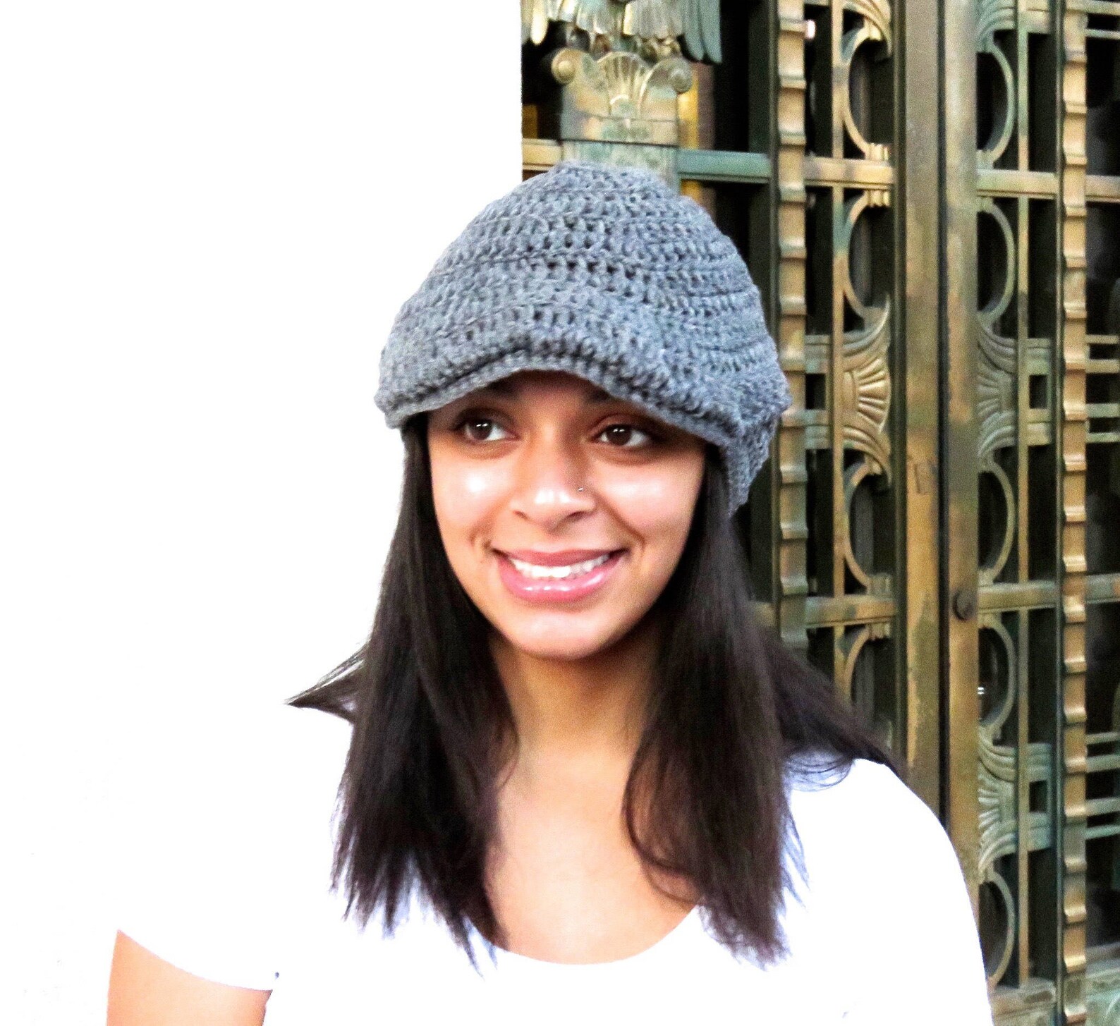 Crochet Hat Golf Hat Visor Hat Crochet Beanie Adult Etsy