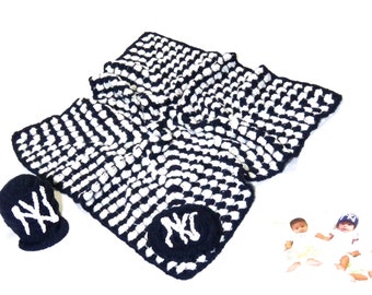 Baby Boy Blanket, Yankees Baby Boy Blanket, Yankees, Baseball Blanket, Newborn, ( 0-3 month),