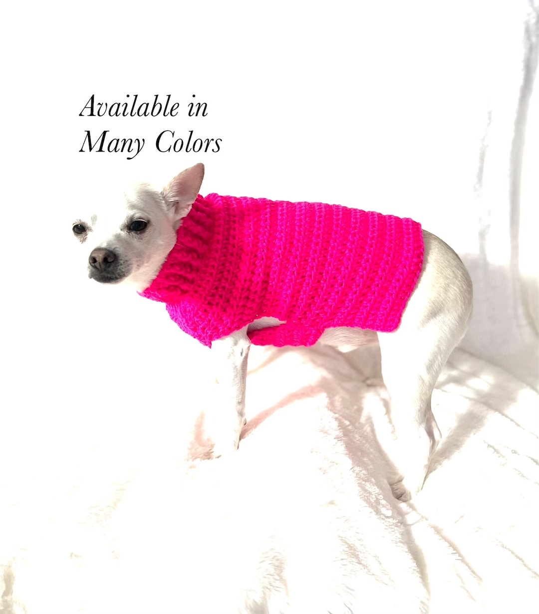 Dog Sweater Crochet Dog Sweater Dog Sweater Chihuahua Etsy