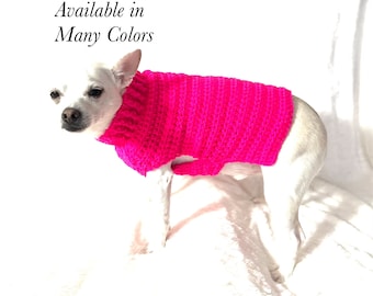 Dog Sweater, Crochet Dog Sweater, Dog Sweater, Chihuahua Sweater