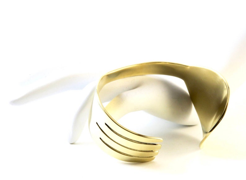 Spork Brass Bracelet, Brass, Mirror Finished, Women, Men, Teen,, imagem 4