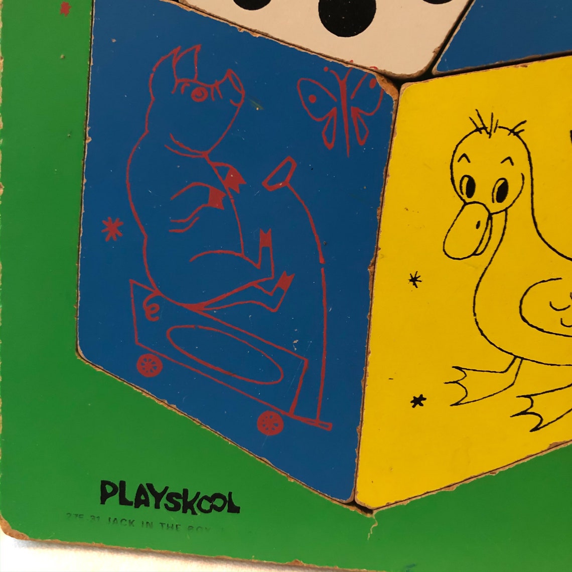 Vintage Playskool Wood Look Puzzle Jack in the Box Clown Etsy