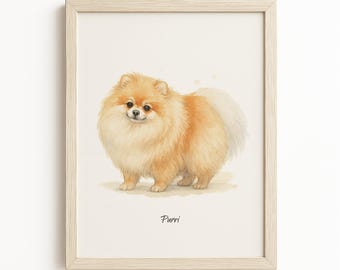 Personalised Dog Watercolour Portrait, Custom Dog Painting from Photo, Dog Art Print, Dog Illustration, Custom Pet Gift for Dog Lovers