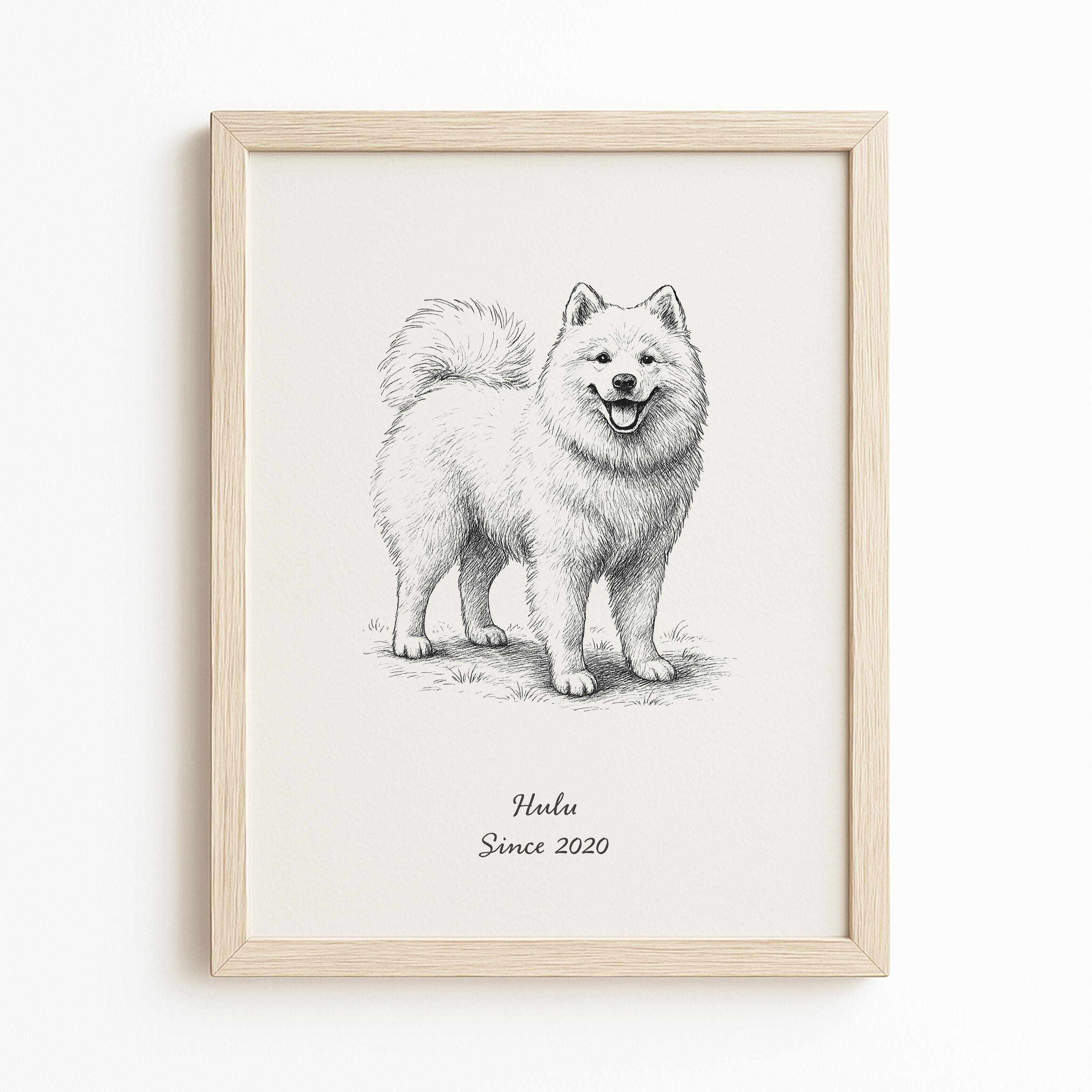 Mini Pet Ink Sketch Portrait, Custom Dog or Cat Drawing from Photo, Hand Drawn Pet Portrait, Pet Loss Gift, Gift for Pet Lovers
