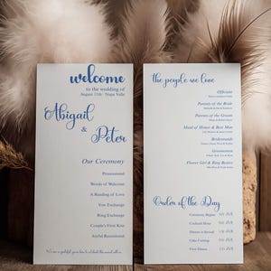 Plantilla elegante de programa de boda, cronograma e itinerario de boda, tarjeta de boda con información sobre el tiempo de los eventos, programa de ceremonia, guía de boda imprimible