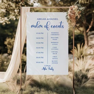 Minimalist Order of Events Sign, Wedding Timeline Poster Template, Order of Events Sign, Wedding Timeline, day of Wedding Timeline Sign