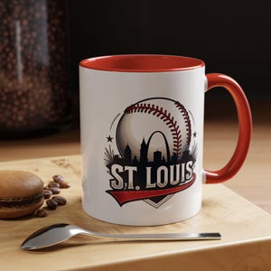 St. Louis Baseball Mug, City Pride Coffee Cup, Sports Fan Gift, Personalized Team Mug, Unique Home Decor