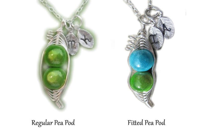 Birthstone Sweet Peas in a Pod Necklace 2 or 3 Peas Pick Etsy