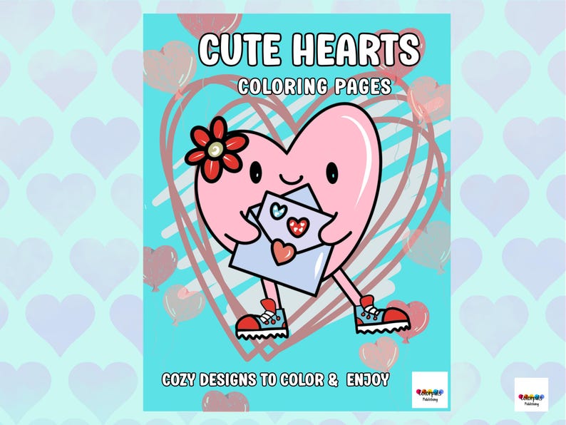 Cute Hearts Coloring Pages – 10 Cozy, Bold, Cute, and Easy Heart ...