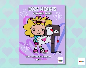 Kleurplaten Cosy Hearts – 10 gezellige, gewaagde, schattige en gemakkelijke hartontwerpen – afdrukbaar pdf-boek – direct downloaden voor volwassenen, tieners en kinderen