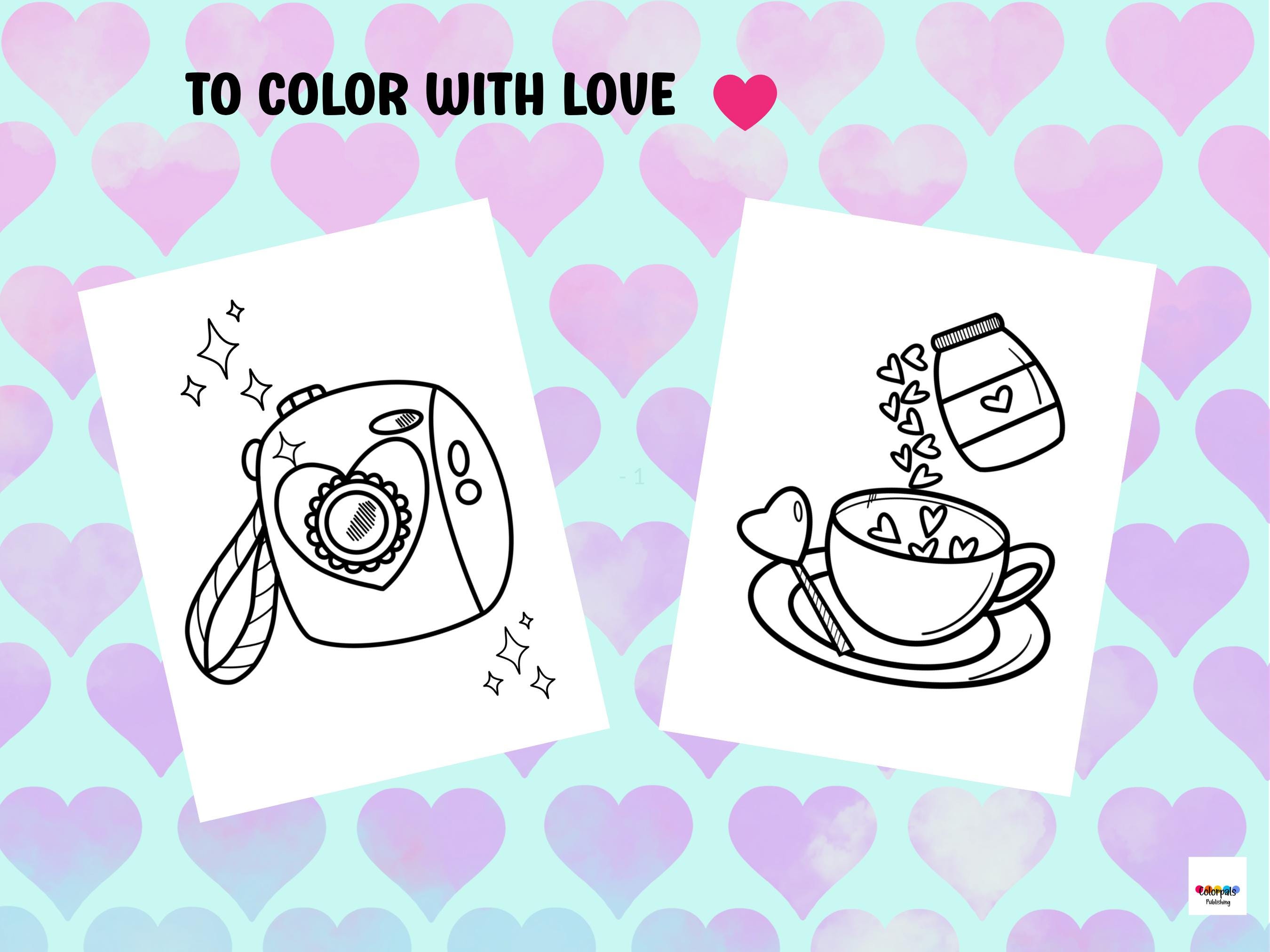 Cute Hearts Coloring Pages – 10 Cozy, Bold, Cute, and Easy Heart ...