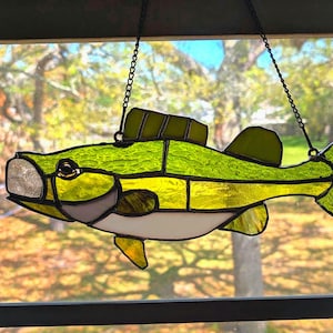 Stain Glass Large Mouth Bass