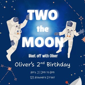 Faire-part d'anniversaire espace