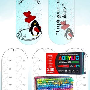 GuangNa 240 Color Chart - Blank Digital PDF Format - Acrylic Marker Pens - Mystery Coloring
