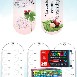 GuangNa 240 Color Chart - Blank Digital PDF Format - Acrylic Marker Pens - Mystery Coloring