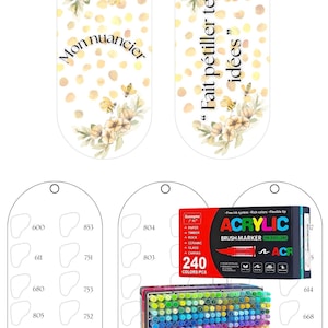 GuangNa 240 Color Chart - Blank Digital PDF Format - Acrylic Marker Pens - Mystery Coloring
