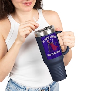 My Super Powers Need to Recharge - Superdad Travel Mug