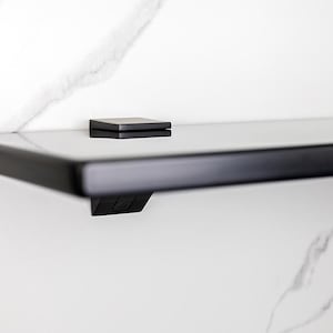 Black Stone Regal - Wandregal aus spiegelpoliertem Granit für Badezimmer, Küche oder Außenbereich