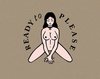 Submissive Pose PNG - Good Girl Graphic, Kink Art (Digital Download)