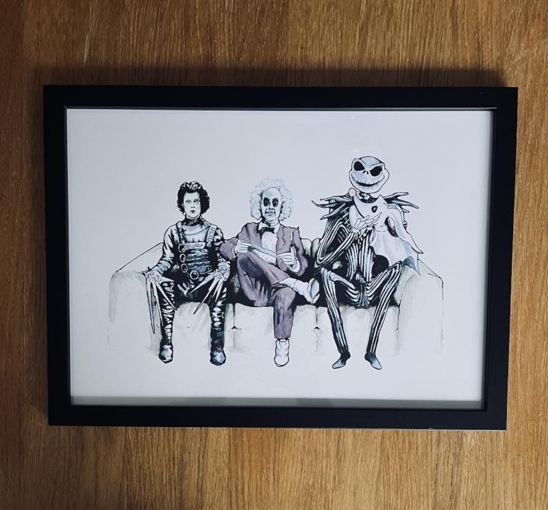 Original autograph tim burton - Etsy 日本