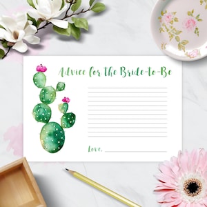 Druckbare Kaktus-Hochzeitskarte Karte für Braut, Brautpaar, Paarparty, Aquarell-Brautfeier, Printable Nr. 1025