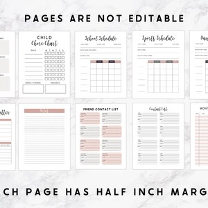 Printable Household Planner, Ultimate Family Planner, Busy Mom Planner ...