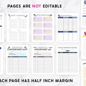 Printable Household Planner, Ultimate Family Planner, Boho Feathers ...
