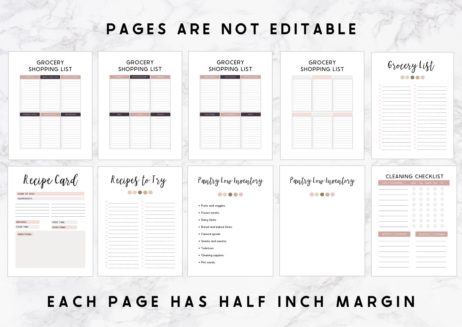 Printable Household Planner Ultimate Family Planner Busy Mom - Etsy