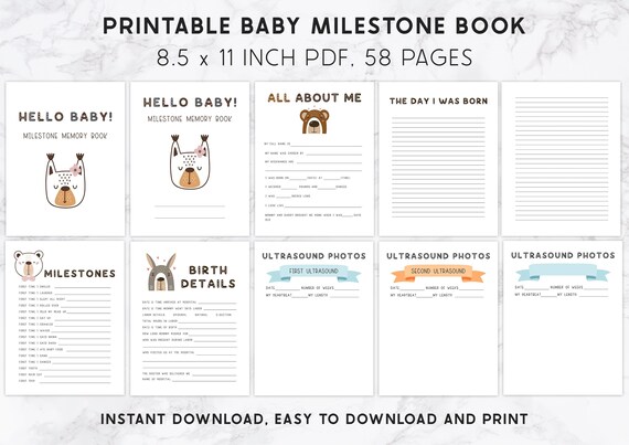 Printable Baby Book Animal Faces Baby Book Printable Baby - Etsy