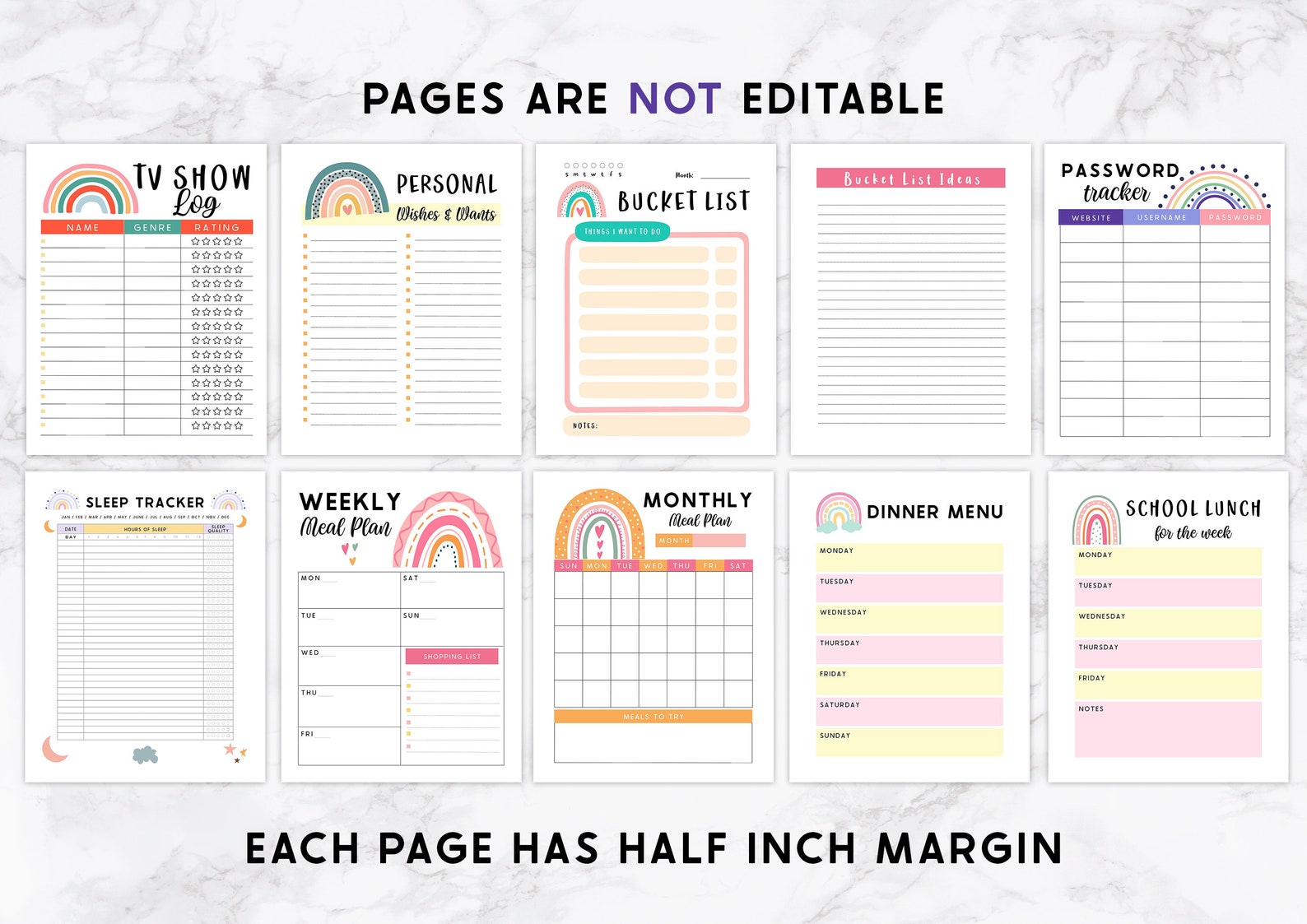 Printable Household Planner Ultimate Family Planner Busy Mom - Etsy
