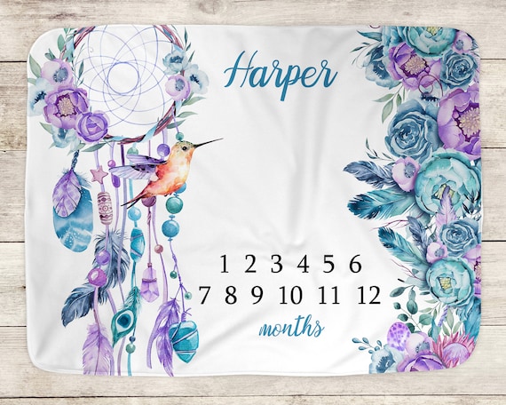 etsy baby milestone blanket