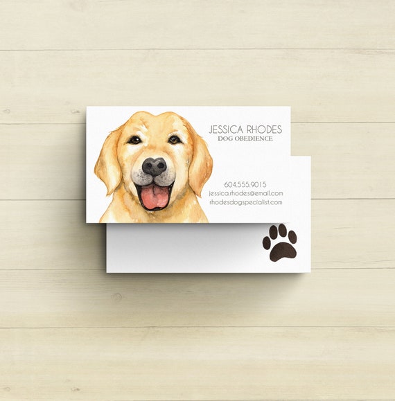 carte de chien Cartes De Visite De Chien Carte De Visite De Dresseur De Etsy carte de chien