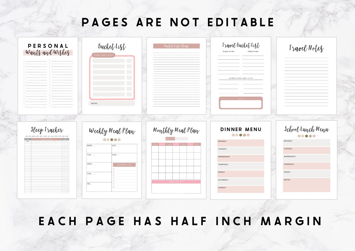 Printable Household Planner Ultimate Family Planner Busy Mom - Etsy