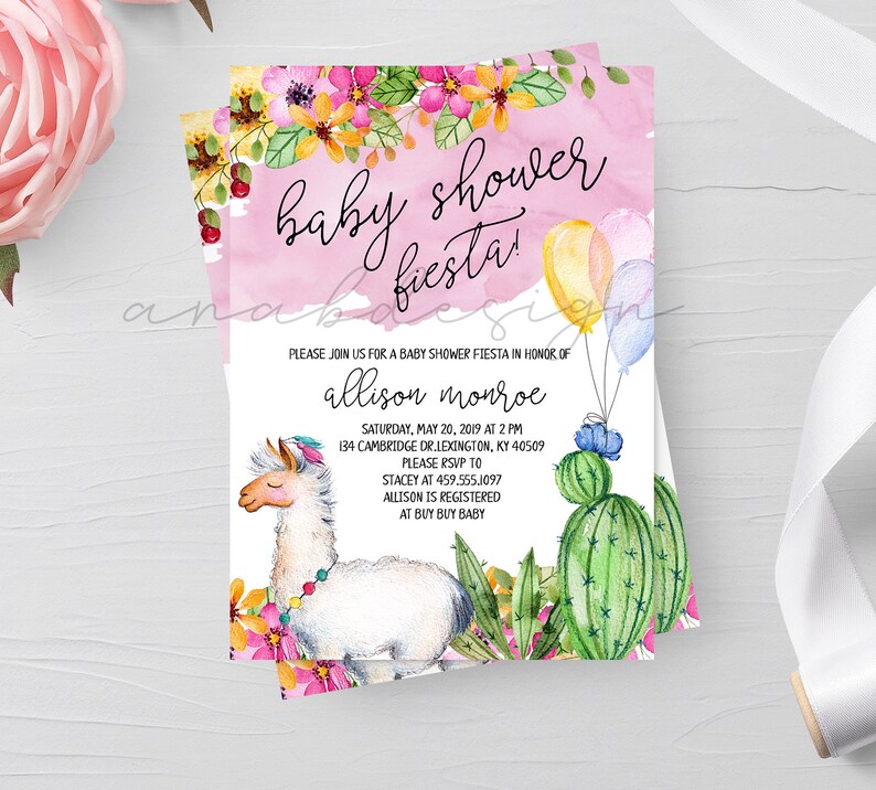 Fiesta Baby Shower Invitation Llama Baby Shower Invitation Etsy Fiesta Baby Shower Invitation Llama Baby Shower Invitation Etsy