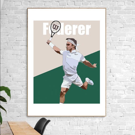 フェデラー - 伝説のロジャー・フェデラーのテニスポスター