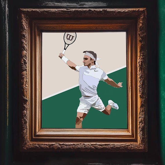 フェデラー - 伝説のロジャー・フェデラーのテニスポスター