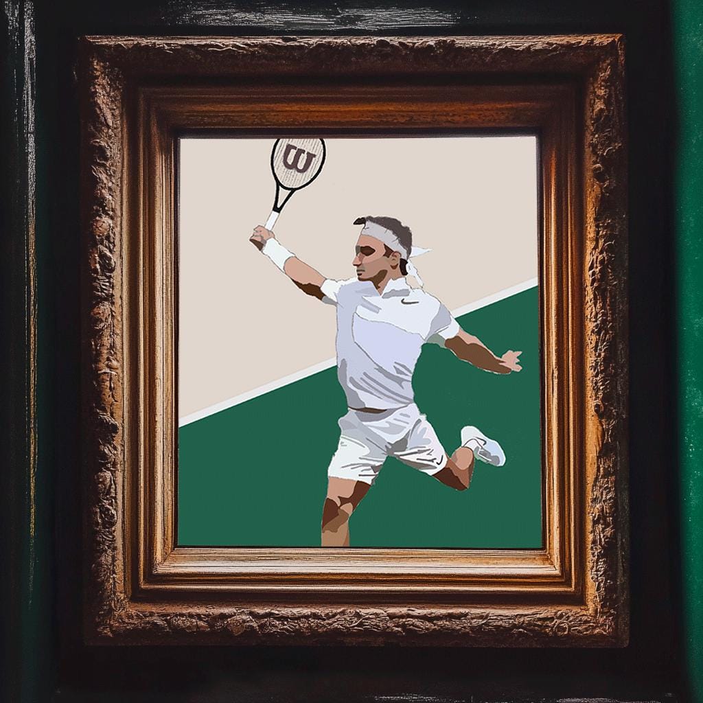 フェデラー - 伝説のロジャー・フェデラーのテニスポスター