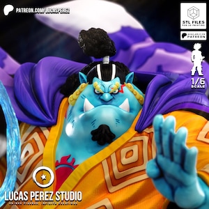 Hand-Painted Jinbe Statue – One Piece Fish-Man Warrior Collectible