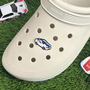 White American Muscle Car Clog Charm Racing Charm Car Shoe Charms for Clogs GT350 Muscle Car Charm Racer Gift Car Lover Charm Shoe Accessory