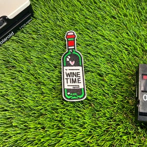 Wine Time Patch Embroided Patch Wine Patch Iron On Patches for Clothing Drink Patch Wine Lover Wine Gift Patch Drinking Patch Red Wine Gift