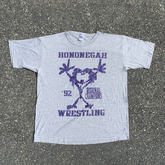 1992 Pearl Jam Honenagah Wrestling T-shirt