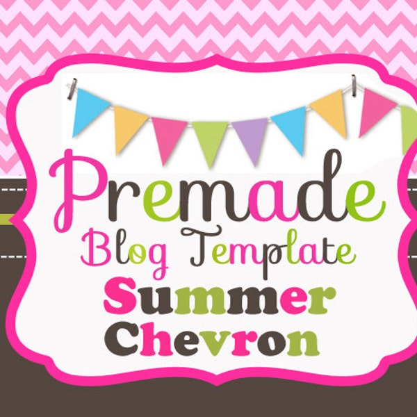 Blogger Template - Summer Chevron - FREE RUSH SERVICE
