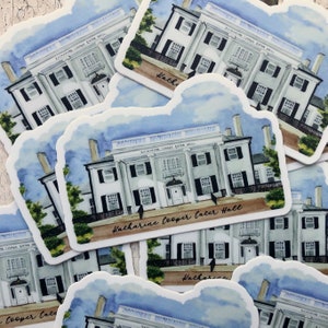 Cater Hall Auburn University Aquarell Sticker