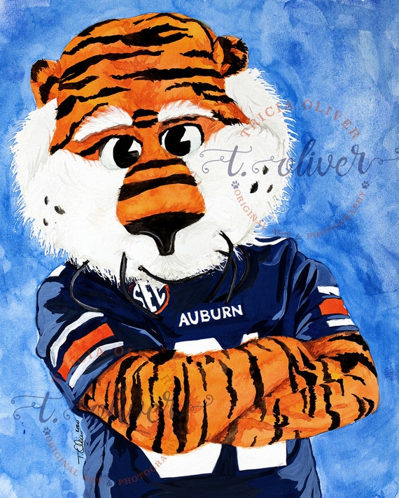 Auburn Tigers Mascot Football Clock/Pen Auburn Tigers Mascot Football Clock/Pen