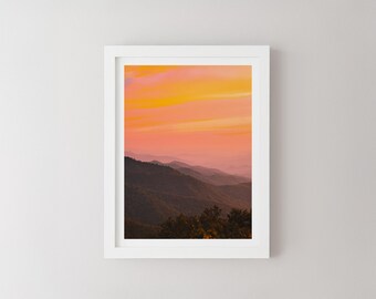 Waterrock Knob, North Carolina Mountains, Blue Ridge Mountains, Blue Ridge Parkway, Landschaftsfotografie, minimalistische Wandkunst