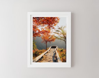 Wiseman's View, Blue Ridge Mountains Druck, Landschaftsfotografie, Bergwandkunst, North Carolina Fotografie, Linville Gorge