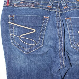 Womens SEVEN7 Rocker Slim Rhinestone Jeans Size 25 Dark Wash RN#109890 image 13