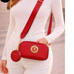 CXL by Christian Lacroix Eve Pebble Camera w Detachable Mini Zip Red Retail 88