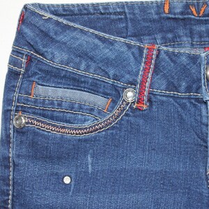 Womens SEVEN7 Rocker Slim Rhinestone Jeans Size 25 Dark Wash RN#109890 image 9
